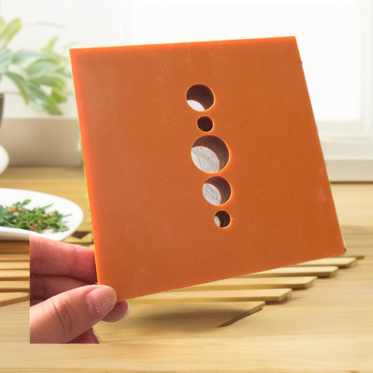 源头厂家电木批发 橘红色电木板 耐高温模具工装治具 绝缘板加工