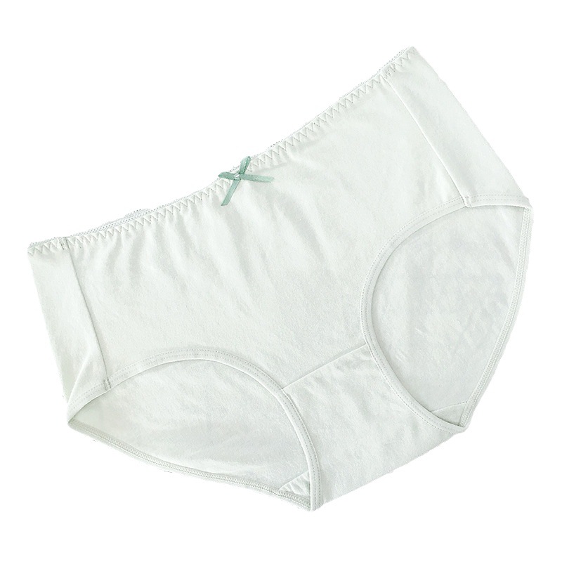 Bragas de mujer con bonito lazo, calzoncillos de mujer de algodón transpirables de cintura media.