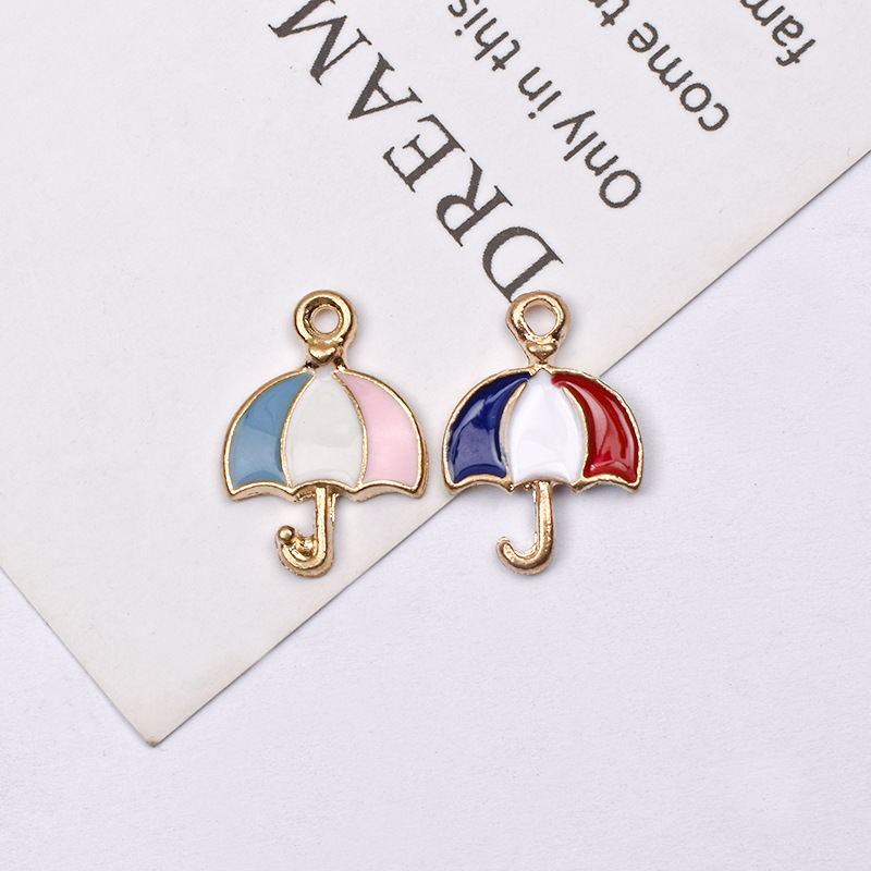 10 Pcs/package Simple Style Umbrella Alloy Enamel Jewelry Accessories display picture 4