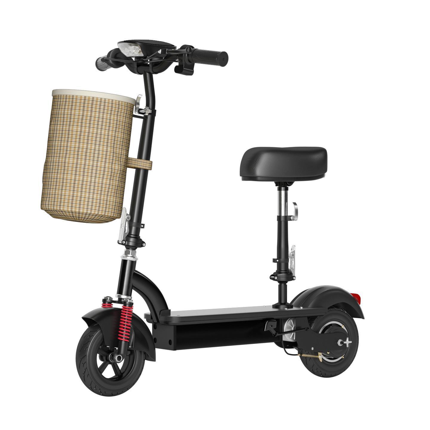 Cool black/front spring shock absorption 8inch wheels~24v brushed motor~12ah special lead-acid battery 15 kilometers