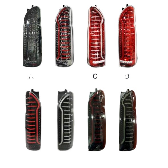 Aplicable a 05-18 Toyota Sea Lion luz trasera roja Shell/Shell negro luz de freno trasera luz antiniebla trasera