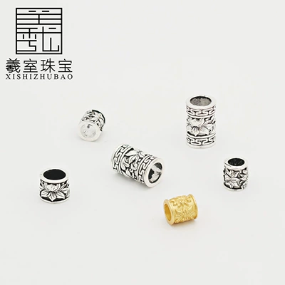 Lotus Small Barrel Beads, Long Barrel | Zərgərlik ara hissələri