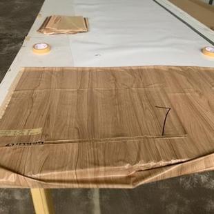 Xianyang Pvc Pine Solid Wood Fingering Board Log Straight Puzzle Wardrobe Environmentally Friendly Board Tatami Decorative Film Manufacturer