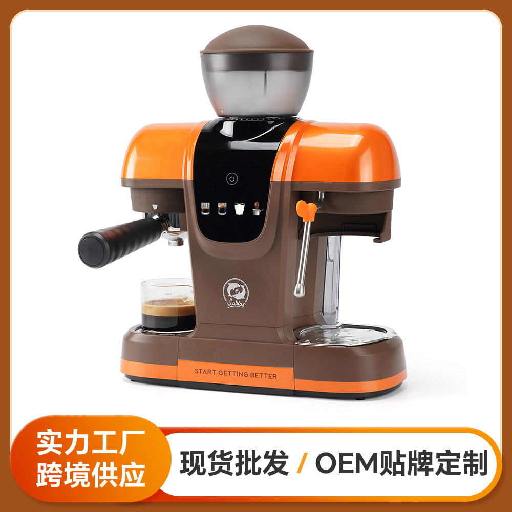 Cross-Border Italian-Style Handle Coffee Machine with One-Touch High-Pressure Extraction, Semi-Automatic Home Coffee Machine with Milk Frothing Pump and Pressure Coffee Maker