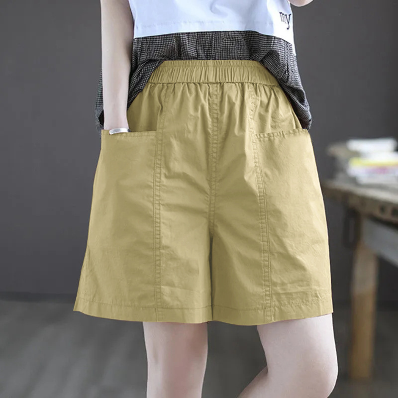 Half Pants Women's Summer 2022 New Loose Pure Cotton Large Size Slimming All-match European Station Casual Wide-leg Short Pants Half Pants Women's Summer 2022 New Loose Pure Cotton Large Size Slimming All-match European Station Casual Wide-leg Short Pants