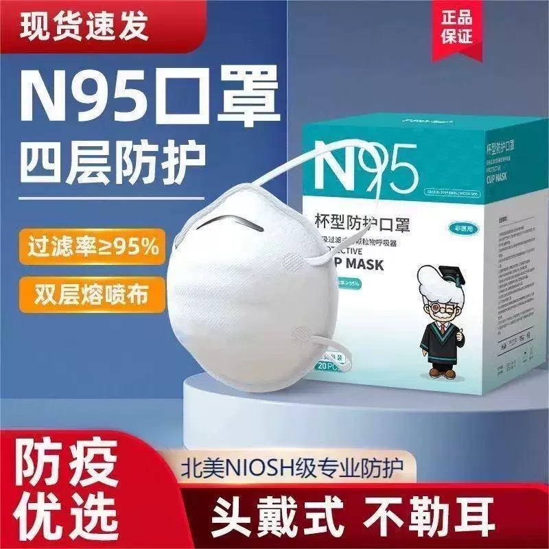 ヘッドマウント N95 マスク防塵防塵建設現場研削溶接防煙防臭 4 層マスク工場卸売|undefined