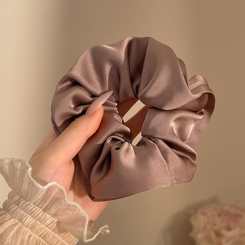 Anillo para el cabello de intestino grueso de gran tamaño coreano, bufanda cuadrada de alta calidad femenina, cuerda para el cabello, banda elástica y duradera, flor de viento perezosa