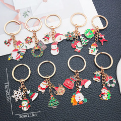 クリスマス新作可愛いキーホルダープレゼントサンタクロースキャンディークリスマスツリープレゼントキーホルダーアクセサリーペンダント