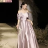 Purple, long, mid-length