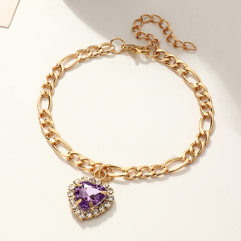 Bracelet En Zircon D&#39;amour De Diamant De Mode Simple display picture 4