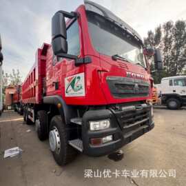 出口非洲豪沃TX6x4百吨王重载翻斗车沙石土方运输车10轮自卸车卡