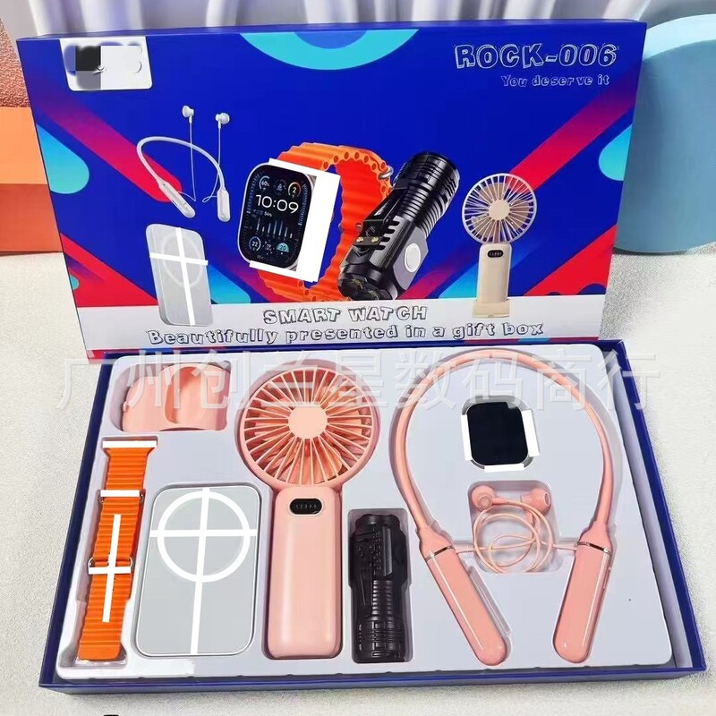 Cross-Border R0Ck-006 Smart Watch for Men, Multi-Functional, Long Battery Life, Earphone and Fan Set, Bluetooth Calling, Huaqiangbei Cross-Border R0Ck-006 Smart Watch for Men, Multi-Functional, Long Battery Life, Earphone and Fan Set, Bluetooth Calling, Huaqiangbei