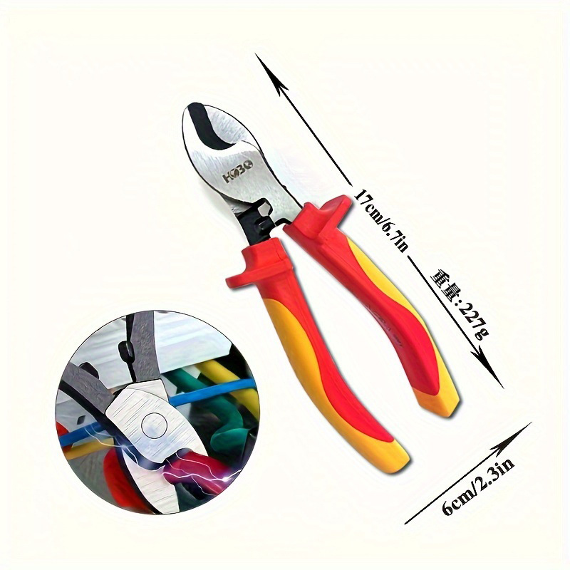 Alicates para electricistas multifuncionales transfronterizos, serie de aislamiento, alicates para pelacables, alicates de punta fina, alicates para cables especiales para electricistas