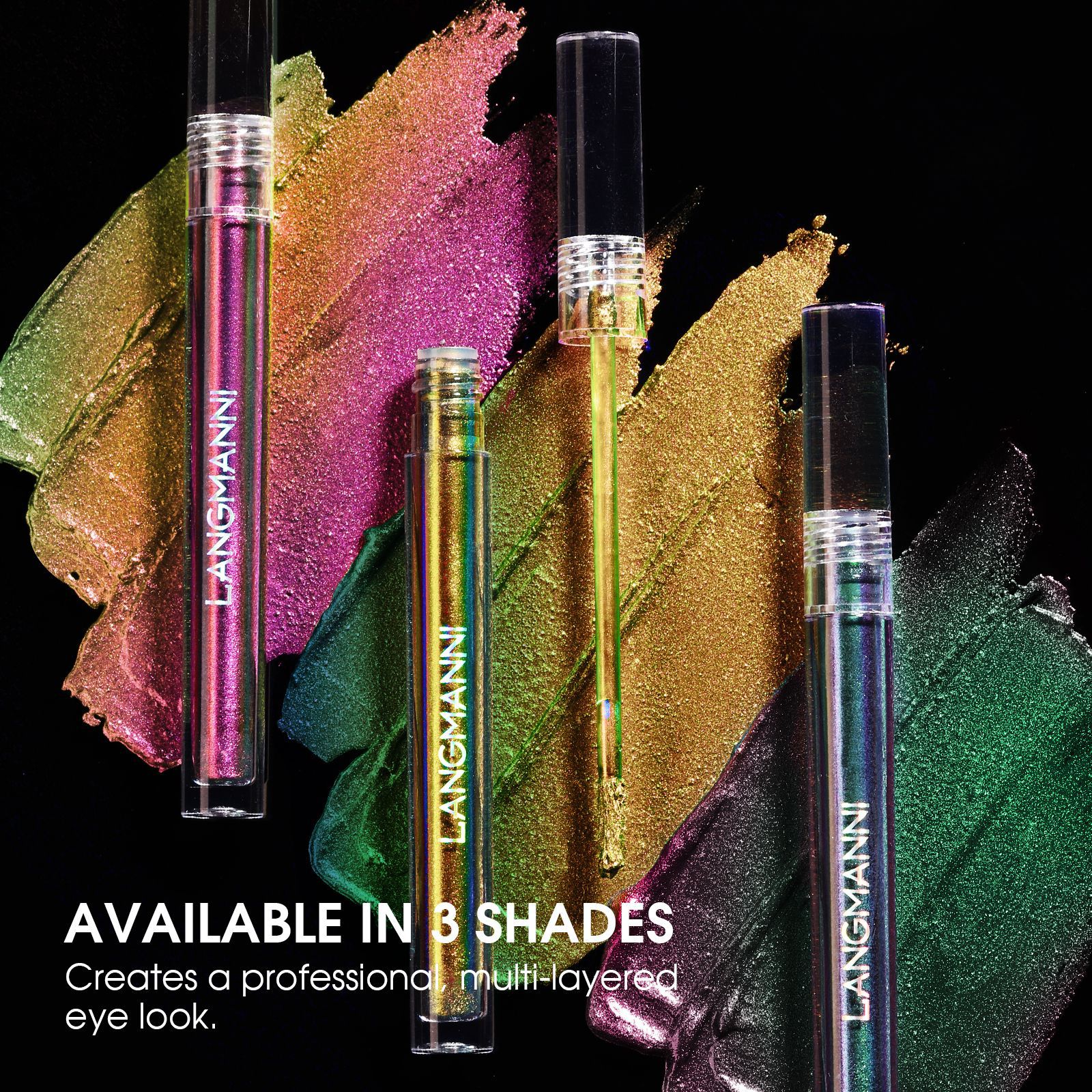 Langmanni Single Chameleon Liquid Eyeshadow shines with eyeshadow liquid eye makeup undefined