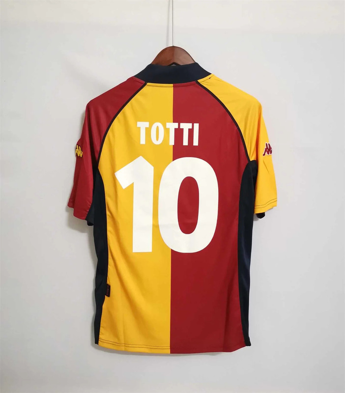 98-99セリエaローマ復古ユニフォーム17-18シーズンホーム半袖10号トーティ戦神サッカー服|undefined