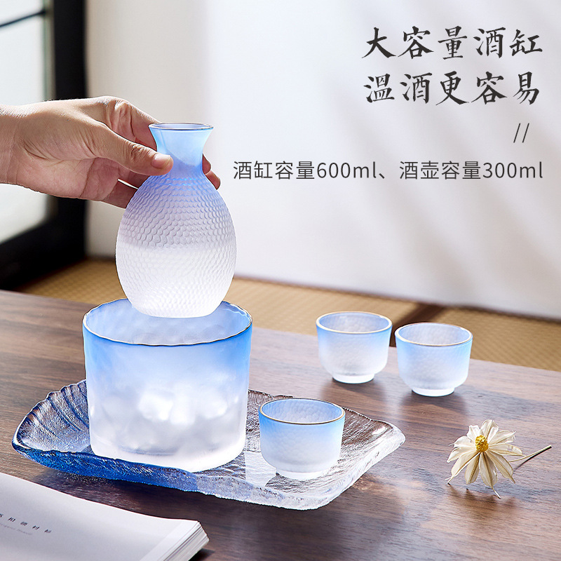 Taza de martillo japonesa, taza de vino, taza de vino, taza de vidrio, taza de vino doméstica, taza de vino caliente, set de lujo ligero