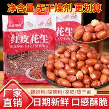 咸味净重竹炭花生油炸花生米蒜香口味散装下酒菜零食餐饮红皮批发
