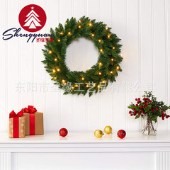 PVC防火クリスマス花輪装飾led発光先端クリスマス門掛亜壁掛馬遜新作花輪