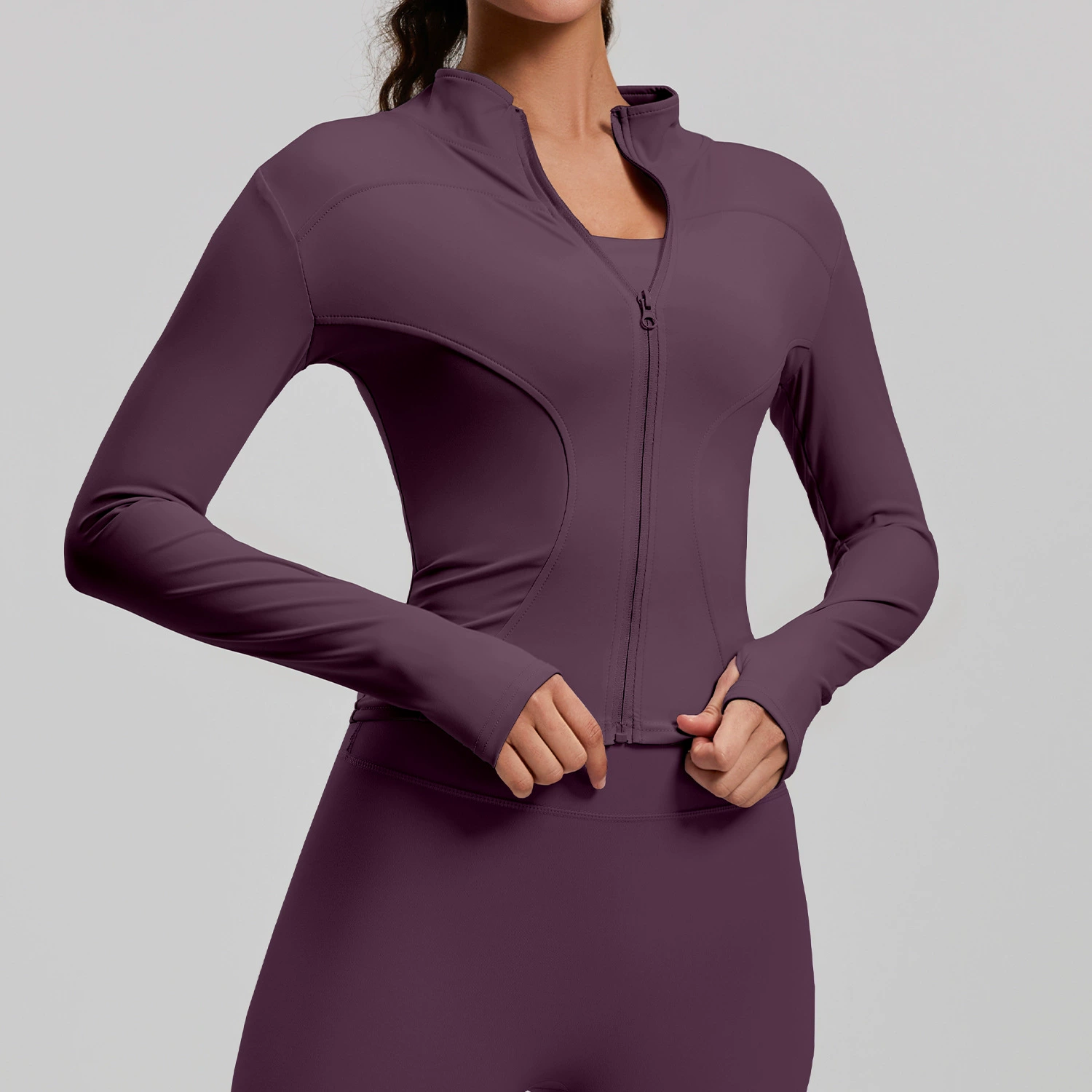 Women’s Sports Jacket — Breathable Slim-Fit Yoga & Running Jacket, European Style, Sizes S–XXXL