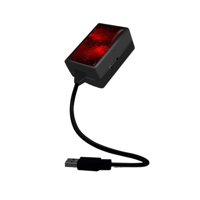 Lámpara de atmósfera de automóviles Lámpara de estrella USB Lámpara de cielo dinámica láser de proyección de techo de estrella decoración interior