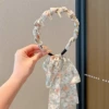 7# Green small floral tooth comb streamer headband