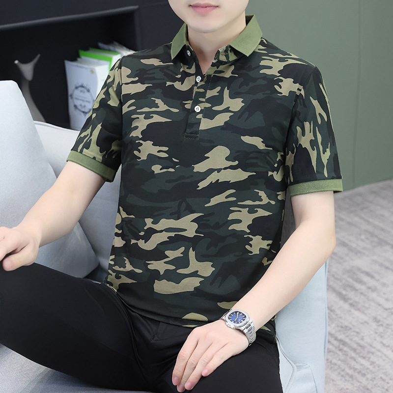 Ready Stock Embroidered Cotton Short-Sleeved T-Shirts, Men's Polo Shirts, Casual Men's T-Shirts, Training Clothing, Work Clothes Wholesale