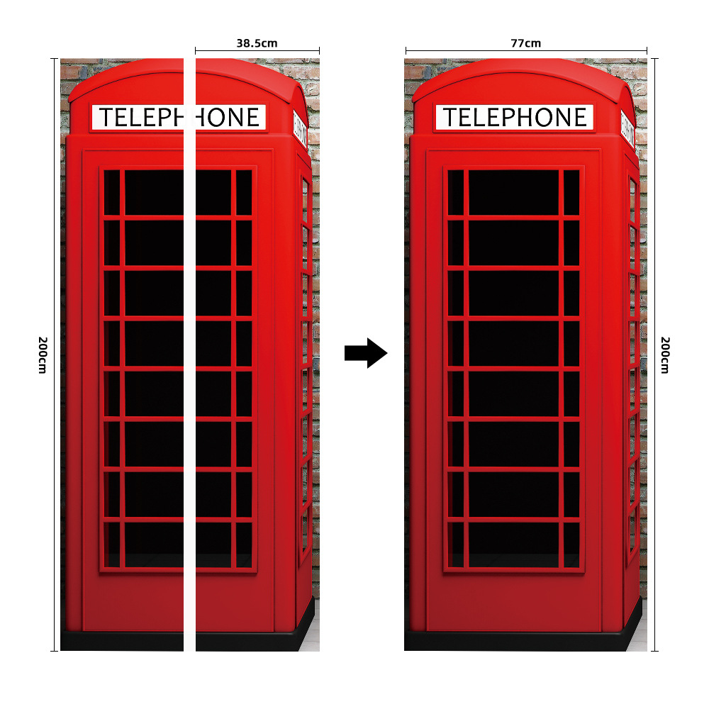 Pegatinas para puertas 3D respetuosas con el medio ambiente, autoadhesivos, fabricantes de origen al por mayor, patrones populares transfronterizos de alta definición, adhesivos para puertas impermeables, a prueba de aceite y antiincrustantes