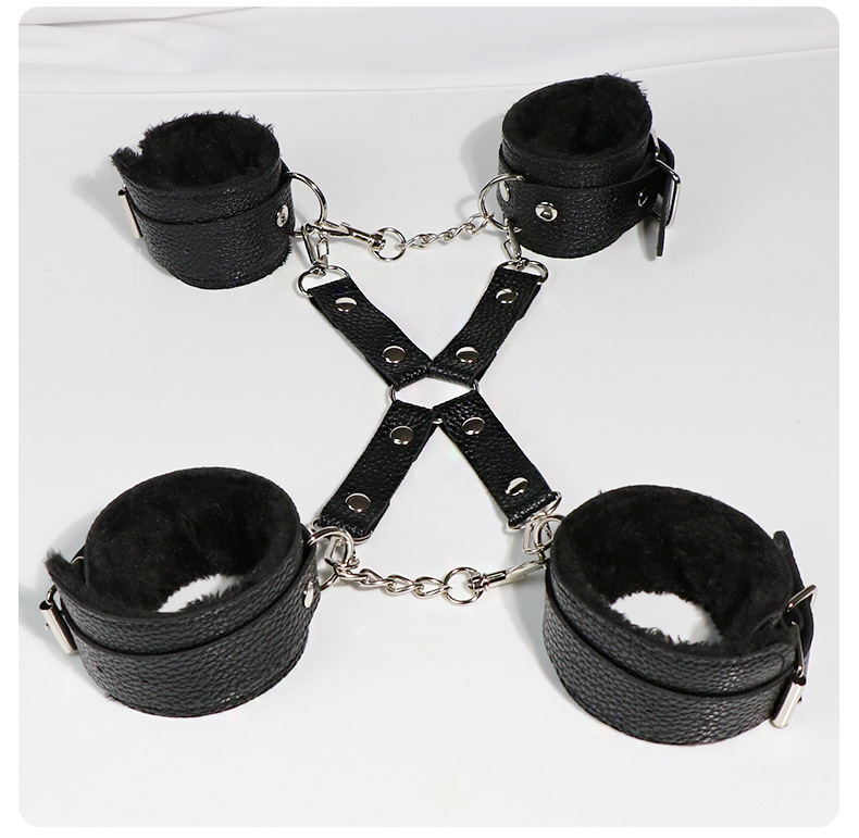 Adult Bondage Kit with Hand and Foot Cuffs, Neck Cuff, Eye Mask and Nipple Clamps — detail image 14
