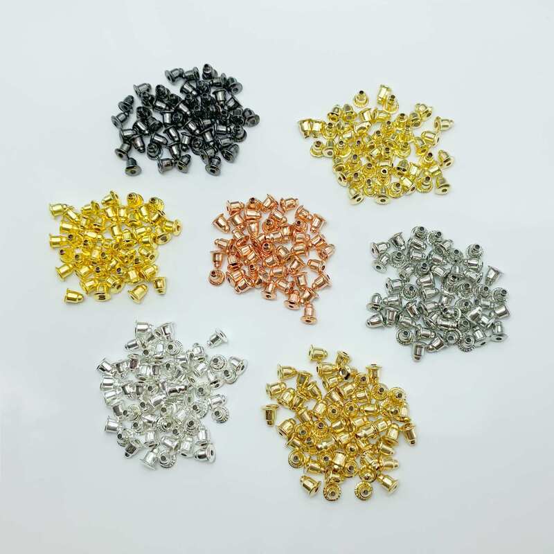 DIY Jewelry Accessories Electroplated Metal Environmentally Friendly Bullet Earrings Accessories Ear Plugs Ear Plugs Spot Direct Sales