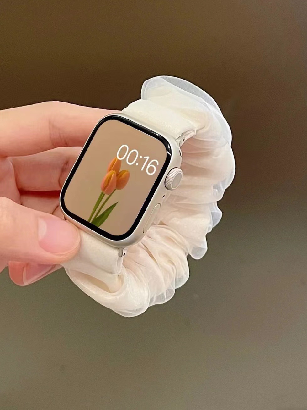 Suitable for Apple Watch Apple Watch8 strap organza Dream Hair ring iwatch67 generation se elastic