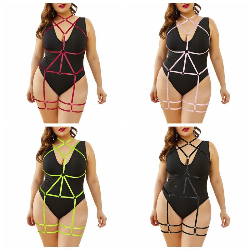 plus size Sexy Suspender High Elastic Full Body Strap Thigh Bound Belt Garter Belt Hollow Out Bodice Hot Girl plus size Sexy Suspender High Elastic Full Body Strap Thigh Bound Belt Garter Belt Hollow Out Bodice Hot Girl
