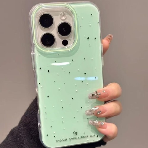 Watercolor Cream IMD Phone Case for Women, Compatible with Apple iPhone 16 Pro Max, Creative iPhone 15 Protective Case Summer