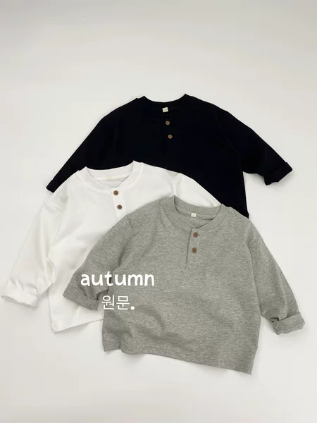 Children's Long-Sleeved Polo Shirt 2026 Autum New Product Boys' Japanese Style Pure Cotton T-Shirt Korean Style Baby Bottoming Shirt Wholesale