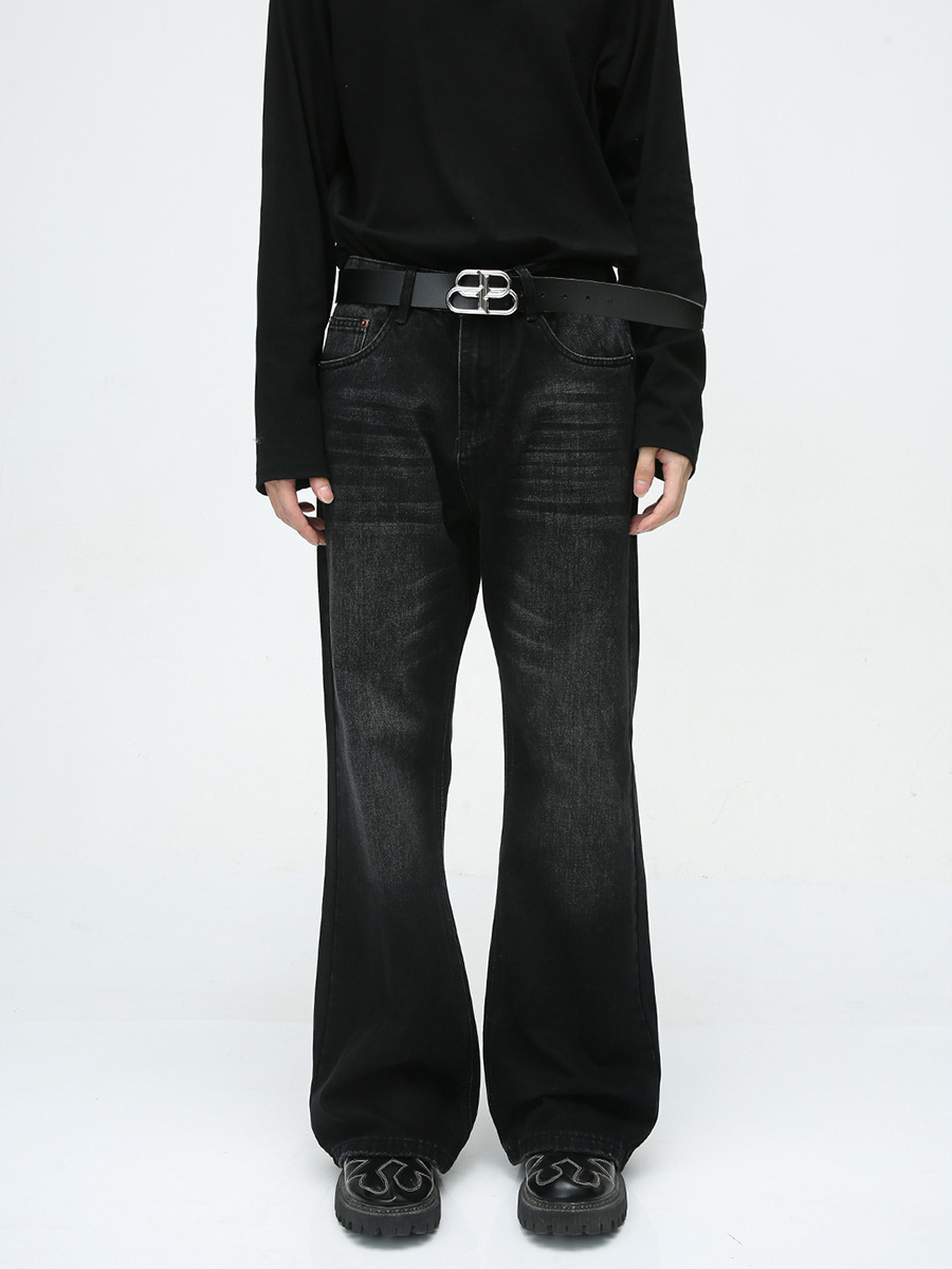 MTLClothes hombres | 2023 otoño nuevo puerto VIbe simple viento fácil lavado jeans