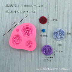 廠家直銷盛開玫瑰花硅膠模具 花朵蛋糕模具diy巧克力翻糖烘焙工具