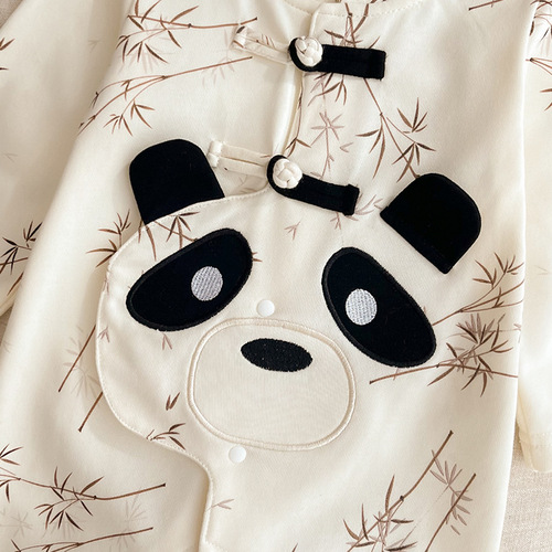 Baby Bodysuit Spring Outfit 2024 Newborn Boy Baby Full Moon 100th Day Holding Outfit Crawling Suit