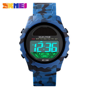 (Cross-border trading), fashionable universal auxiliary sports camouflage watch solar-powered