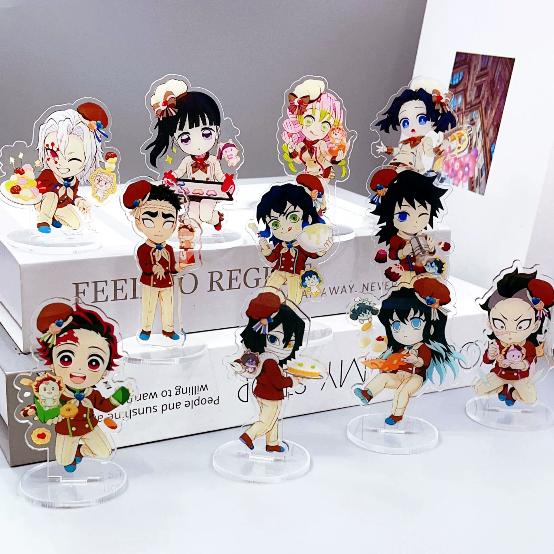 Демон Слeяер: Киметсу но Яйба День святого Валентина Ограниченная серия Акриловая японская анимационная периферийная подставка настольный дисплей