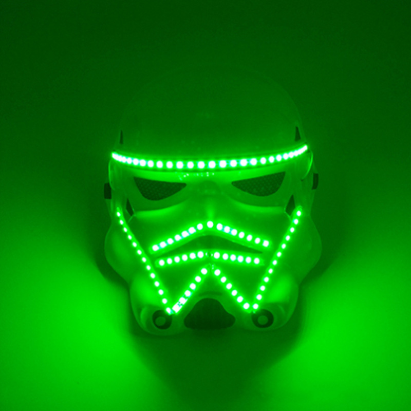 Máscara Luminosa LED de Star Wars, COSPLAY, Temática de Película, Juego de Rol, Accesorios Luminosos, Máscara Luminosa