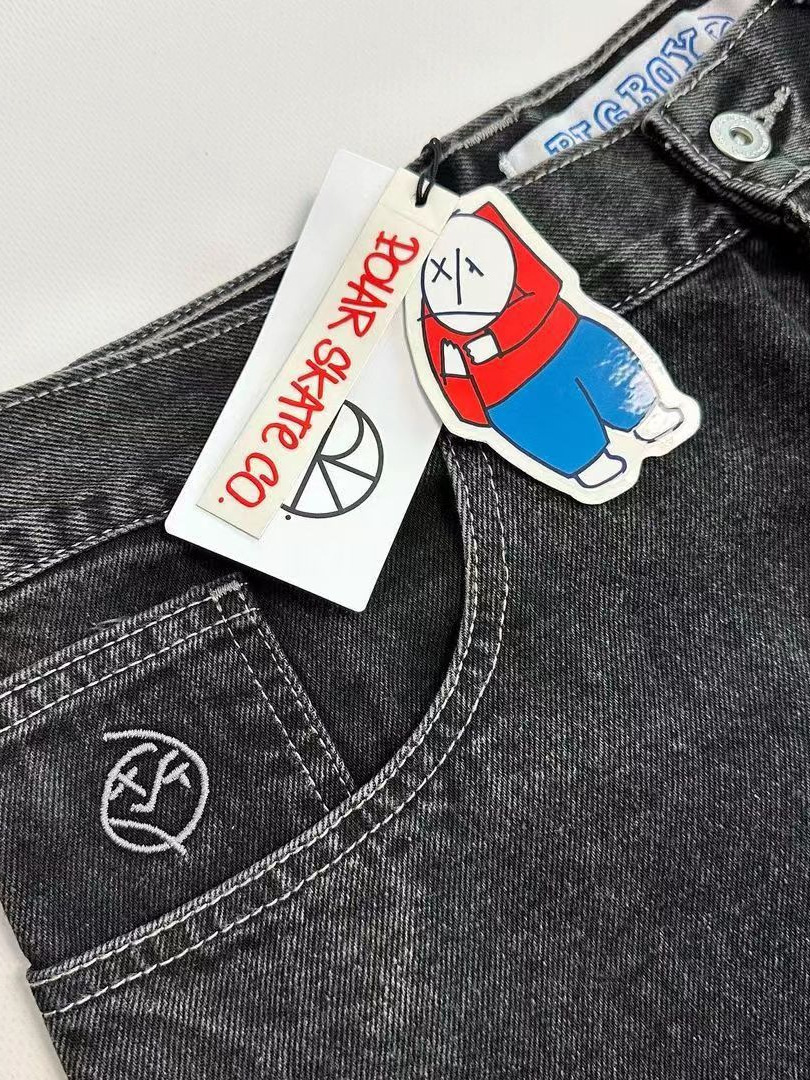 Street Polar Boy Ropa Skateboarding Vintage Pantalones cortos de mezclilla Harajuku Hip Hop Dibujos animados Gráficos Pantalones cortos de mezclilla
