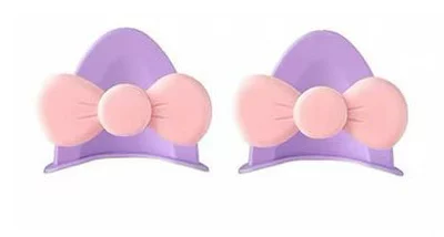 Dəbilqə (Kaska) aksesuarları — Decoration Stickers, Cat Ears, Bear - cat-eared-butterfly-purple-pink