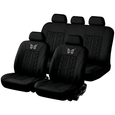 Universal seat cover — Export to Europe and America - black-2-piece-set-single-seat-in-front-row
