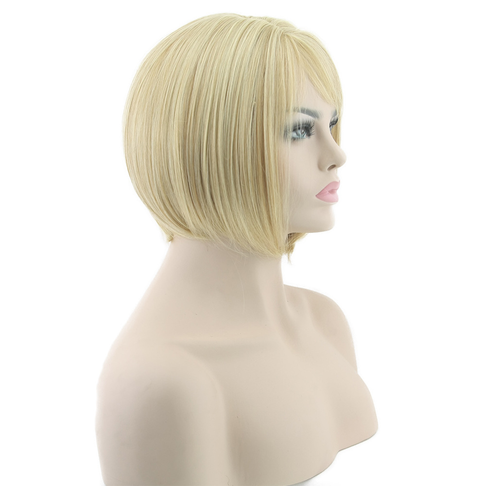 Perucas Bob Fashion com Extensão de Cabelo Sintético Curto Estilo Cogumelo - Disponíveis em Estoque_voghion.com