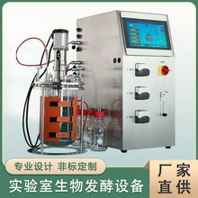 定制实验室研发用小型生物反应器 台式可移动厌氧玻璃发酵罐设备