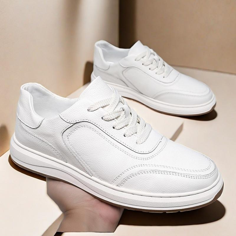 秋季新品百搭软皮潮男鞋子休闲男士皮鞋舒适简约软底软面新品男鞋