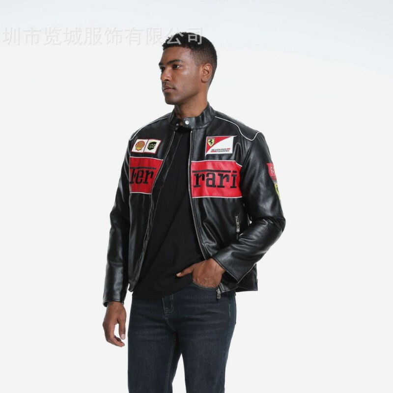 F1 Racing Leather Jacket Motorcycle Riding Jacket Motorcycle Clothing Jacket European and American Style Men's and Women's Leather Jacket Custom-Made