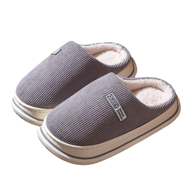Pantofole in cotone antiscivolo con suola spessa per uomo in inverno 2026 nuove pantofole in cotone caldo e morbido per la casa da interno per donna