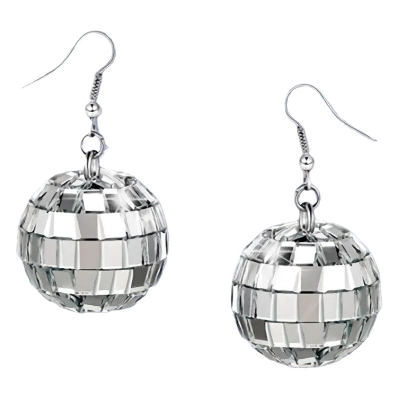 Temu new fashion girl round earrings Christmas gift earrings