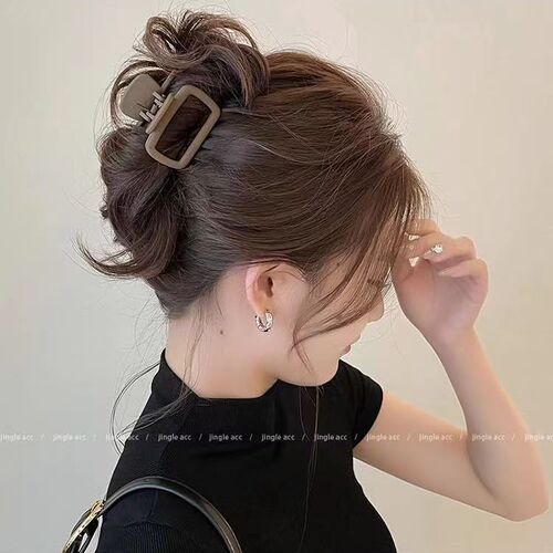Square small size hair clip for women, new hair catcher, hair clip, half-tied hairpin, shark clip headgear