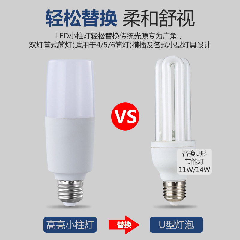 厂家批发led球泡灯 塑包铝线性柱泡球泡 e27螺口节能灯光源|undefined